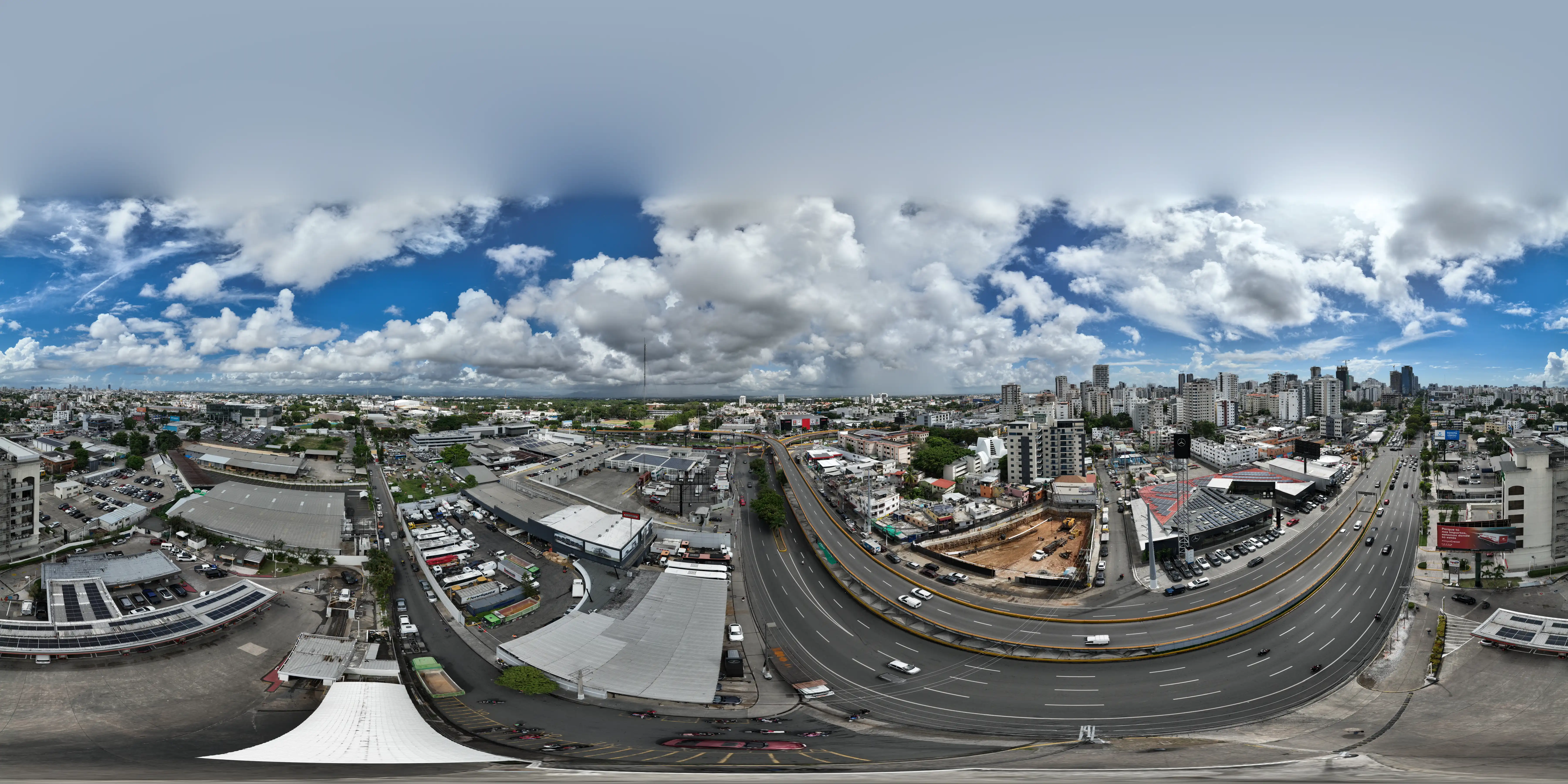 Imágenes 360° con Dron para Simulación de Vistas Inmobiliarias | Babula Shots Imágenes 360° capturadas con dron DJI Mavic 3 Pro para simulación de vistas de proyectos inmobiliarios en República Dominicana — Babula Shots